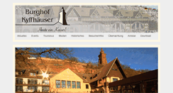 Desktop Screenshot of burghof-kyffhaeuser.de